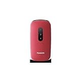 Panasonic KX-TU446EXR Teléfono Móvil para Personas Mayores, Resistente a Golpes, Cámara, Incluye Auriculares y Cargador, Indicador LED, Pantalla A Color 2,4 Pulgadas, Llamada De Emergencia SOS, Rojo