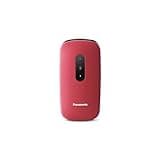 Panasonic KX-TU446EXR Teléfono Móvil para Personas Mayores, Resistente a Golpes, Cámara, Incluye Auriculares y Cargador, Indicador LED, Pantalla A Color 2,4 Pulgadas, Llamada De Emergencia SOS, Rojo