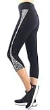 Sugar Pocket Pantalones Deportivas Apretado para Mujer Yoga Ejercicio XL,Negro/Gris