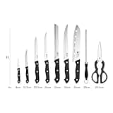 Renberg Tenessy | Cuchillos de Cocina | Set Completo de 15 Piezas con Tacoma de Madera | Perfectos para Cortar Todo Tipo de Ingredientes | Cocina Profesional | Fabricados en Acero Inoxidable