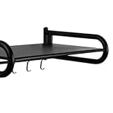 Fenteer Estante de Montaje en Pared para microondas, Soporte para Horno eléctrico Que Ahorra Espacio, Estante de Pared, Soporte para Horno microondas para, 50cm Negro