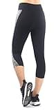 Sugar Pocket Pantalones Deportivas Apretado para Mujer Yoga Ejercicio XL,Negro/Gris