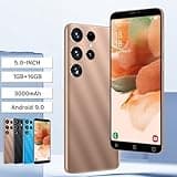 MsMga Teléfono Móvil Barato, 5.0 Pulgadas Android 9.0 OS, 16GB ROM (SD a 128GB), Dual SIM Dual Cameras, Face ID Desbloquear Teléfonos Celulares (S25U-Gold)