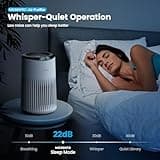 MORENTO Purificadores de Aire para Hogar, Purificador de Aire Para Humo, Caspa De Mascotas y Olores Con Esponja de Fragancia, Purificador de Aire Pequeño con Modo de Sueño para Dormitorio u Oficina