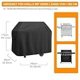 Raweao Grande Funda Barbacoa Exterior, 166x66x112cm Grande Cubierta Barbacoa Impermeable para Taino Platinum YAMARA 6+2, Cubierta BBQ de Parrilla para barbacoas Weber, Brinkmann, Char-Broil