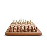 Chessnut Air + Electronic - Juego de ajedrez electrónico, un magnífico tablero de ajedrez de madera completo con reinas adicionales, LED, juego de ajedrez electrónico adaptativo a IA y aplicación con