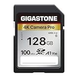Gigastone - Tarjeta de Memoria SDXC de 128 GB, 4K Cámara Pro Serie. Compatible con cámara Canon Nikon Sony Videocámara, A1 V30 UHS-I Clase 10 para 4K UHD