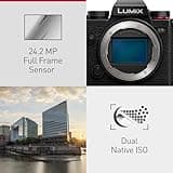 Panasonic Lumix S5D, Cuerpo de Cámara Sin Espejo de Fotograma Completo, con Lente S-R1840E 18-40 mm S, 24,2 MP, Grabación 4K 60P, Live View Finder, Monitor De Ángulo Libre, Wi-Fi, Negra