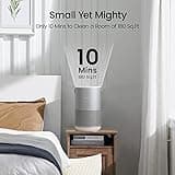 smartmi Purificadores de aire para el hogar, funciona con HomeKit Alexa, purificador de aire inteligente con mango, modo automático, 19 db, partículas de 0.08 µm capturadas, P1 plateado