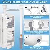 Juego de Limpieza 32 en 1 para teléfono móvil con Cepillo, Accesorios de Limpieza multifuncionales para la Limpieza de Productos electrónicos como Airpods, teclados, portátiles (Blanco)