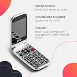 SPC Polaris - Teléfono 4G para Mayores con Teclas Grandes y botón SOS | Compatible con App gestión remota Care (iOS & Android), localización GPS y alertas de Seguridad | Negro