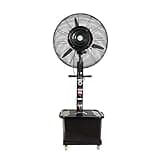 Ventilador nebulizador Exterior terraza Jardin Bar deposito Agua 42 litros/Ventiladores de pedestal/Ventilador Industrial de pie /3 Velocidades/Negro