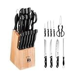 Renberg Tenessy | Cuchillos de Cocina | Set Completo de 15 Piezas con Tacoma de Madera | Perfectos para Cortar Todo Tipo de Ingredientes | Cocina Profesional | Fabricados en Acero Inoxidable