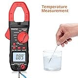 Proster Pinza Amperimétrica 2000 Cuentas 600A TRMS NCV Multímetro Digital Rango Automático con Pantalla Retroiluminada para Voltaje AC DC Corriente AC Diodo Resistencia Continuidad Temperatura