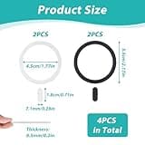 4 Piezas Anillo Magsafe Adhesivo Universales para Fundas de Teléfonos, Compatible con Accesorios de Carga Inalámbrica, para iPhone, Samsung Galaxy y Otros Smartphones, Negro y Blanco