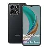 HONOR X6b Smartphone 4GB 128GB, 5200mAh Batería, 50MP Cámara, 6.56" 90Hz TFTLCD, Android 14, Dual Sim, NFC, Negro