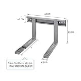 XAVAX | Soporte de pared para microondas y hornos grill, (Hasta 30 kg de carga máxima, Medidas ajustables, Montaje sencillo), Color Blanco
