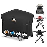 Zettum Fundas para barbacoas Exterior de Weber Q2000/3000 Serie, 7112 Fundas para barbacoas, Cubierta BBQ de Parrilla 600D Oxford Protector Impermeable e Resistente (144 L x 57 W x 99 H CM)