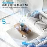 MORENTO Purificadores de Aire para Hogar, Purificador de Aire Para Humo, Caspa De Mascotas y Olores Con Esponja de Fragancia, Purificador de Aire Pequeño con Modo de Sueño para Dormitorio u Oficina