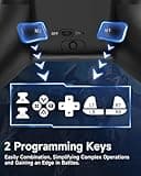 EasySMX X15 Mando PC Inalambrico con RGB Luz- Hall Joystick- Hall Trigger- 1000 mAh Batería Recargable- Turbo para PC/Switch/Móvil/Tableta- Gamepad PC Compatible con Black Myth: Wukong- Gris