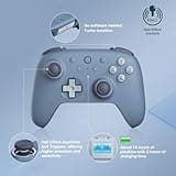 8Bitdo Ultimate 2C Mando Inalámbrico para PC con Windows y Android, Frecuencia Sondeo 1000 Hz, Joysticks Efecto Hall y Gatillos Hall, Parachoques L4/R4 Reasignables, Función Turbo (Azul Oscuro)