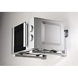 XAVAX | Soporte de pared para microondas y hornos grill, (Hasta 30 kg de carga máxima, Medidas ajustables, Montaje sencillo), Color Blanco