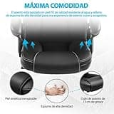Yaheetech Silla de Oficina de Piel Sintética con Respaldo Alto Ergonómico Soporte Lumbar Altura Ajustable Silla de Escritorio Base de Metal Negro