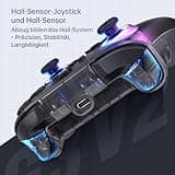G3V2 Mando Inalambrico PC con Base de Carga, Joysticks Trigger Hall, Iluminación RGB - Sin Deriva de Joystick, Mando Bluetooth Gaming para PC/Switch/iOS/Android, 1000mAh, 2.4G/BT/USB-C (Blanco, PE)