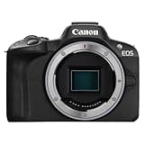 Canon EOS R50 Cuerpo Cámara Mirrorless + Objetivo RF-S 18-45 mm F4.5-6.3 IS STM, Cámara Evil APS-C (24,2 MP) -4 EV, Vídeo 4K 30 fps, Dual Pixel CMOS AF II, Pantalla Táctil de Ángulo Variable, Negro