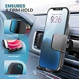 PORTENTUM Soporte Movil Coche | Clip de Gancho de Grado Militar | Suporte Telemovel Carro para Coche Aire Ventilación Sujeta Móvil Coche Accesorios Coche Universal para Teléfono Soporte móvil Coche