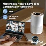 LEVOIT Purificador de Aire Inteligente, Filtro HEPA, CADR 170m³/h a 35m², Control por Alexa, Silencio Modo Sueño inferior a 24dB, Elimina 99,97% de Alergia Polen Olor y Caspa de Mascota,Blanco