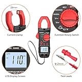Proster Pinza Amperimétrica 2000 Cuentas 600A TRMS NCV Multímetro Digital Rango Automático con Pantalla Retroiluminada para Voltaje AC DC Corriente AC Diodo Resistencia Continuidad Temperatura