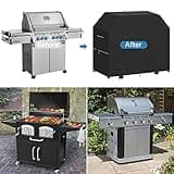 VANSHEIM Funda para Barbacoa Exteriores Cubierta de Barbacoa Cubierta BBQ de Parrilla Impermeable Anti-UV Antipolvo Grandes Fundas para Barbacoa para Weber,Char-Broil,Campingaz 168x71x117cm