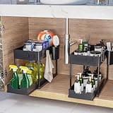 Puricon Estantería Bajo Fregadero, Estante Organizador Mueble Bajo Fregadero Cocina Lavabo -1 Unidad