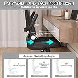 LEVIPE Silla de Oficina - Silla de Oficina Ergonómica con Soporte Lumbar, Reposabrazos, Reposacabezas Ajustable, Cómodo Respaldo Alto Silla de Ordenador Giratoria para el Hogar Oficina Negro