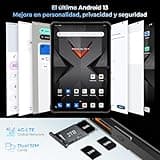 HOTWAV R7 Tablet rugerizada, 12+256GB 2TB Ampliable Batería 15600mAh 16MP+16MP Cámara 10.1''HD+ Tablet Resistente 4G LTE Rugged Tablets Android 13 Tablets PC Robusta 2.4+5G WiFi/OTG/GPS/Face ID