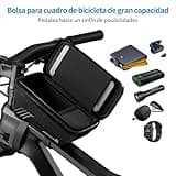 Bolsa Manillar y Cuadro de Bicicleta, TPU Pantalla Táctil Impermeable, Estralia Accesorios para Bicicleta de Montaña y Carretera, Compatible Con Teléfonos Móviles de Menos de 6.7''