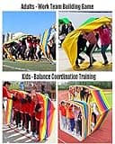4 Uds Juegos De Trabajo En Equipo Jugando Alfombrilla para Correr, Interior Al Aire Libre Niños Adultos Actividades De Aprendizaje En Grupo Juegos De Trabajo En Equipo para 2-18 Personas