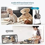 ieGeek 5” 2K/3MP Camara Vigilancia Bebe, 360° PTZ Vigilabebes con Camara y Vista Previa de Pantalla Dual, Detección de Movimiento, Audio de 2 Vías, Visión Nocturna, Control de Monitor y Movil