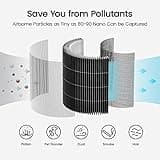 smartmi Purificadores de aire para el hogar, funciona con HomeKit Alexa, purificador de aire inteligente con mango, modo automático, 19 db, partículas de 0.08 µm capturadas, P1 plateado