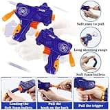 AISIPRIN Electrónico Diana para Nerf,Juegos Exterior para Niños, 2 Pistolas de Juguete,20 Dardo Espuma,Muñequeras de Mano,Destornillador,Juguetes Regalo niños 6 7 8 9 años