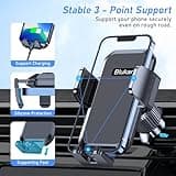 Blukar Soporte Móvil Coche, Soporte Teléfono Coche Universal del Aire Ventilación con Clip Superestable, Operación Sola Mano y 360° Rotación, Suporte Telemovel Carro para Smartphone/GPS 4.0-7.0''