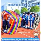 4 Uds Juegos De Trabajo En Equipo Jugando Alfombrilla para Correr, Interior Al Aire Libre Niños Adultos Actividades De Aprendizaje En Grupo Juegos De Trabajo En Equipo para 2-18 Personas