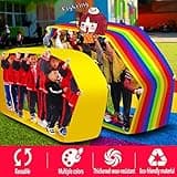 Juego de Deportes de Trabajo en Equipo tapete for Correr, niños Adultos al Aire Libre Fiesta Carnaval Trabajo en Equipo Grupo Actividad de Aprendizaje tapete for Correr rodante (Size : Kids-8M)