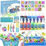 Dreamon Juego de Pesca Aqua Fairy, 71PCS Kit de Aqua Gelz con 14 Colores, 2 Cañas de Pescar y 20 Moldes, Juguete DIY Creativo Educativo Regalo para Niños y Niñas 3 4 5 6 Años
