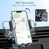 Blukar Soporte Móvil Coche, Soporte Teléfono Coche Universal del Aire Ventilación con Clip Superestable, Operación Sola Mano y 360° Rotación, Suporte Telemovel Carro para Smartphone/GPS 4.0-7.0''