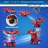 Coche Teledirigido Niños 3 4 5 6 7 8 9 Años, 2 en 1 Radiocontrol Transformar RC Cars/Robots Rotación 360° Coches Juguetes Spider, Juegos Infantiles Regalos Cumpleaños Navidad Niños Niñas 3-10 Años