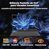 Azeyou Portátil 15,6" FHD IPS para Negocios/Estudiantes, AMD Ryzen 3 3200U, 16GB RAM, 512GB SSD, WiFi 5G, BT5.0, OS 11 Pro, HDMI, USB-C, Lector de Tarjetas SD, Teclado Numérico, Cámara Web