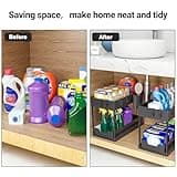 Puricon Estantería Bajo Fregadero, Estante Organizador Mueble Bajo Fregadero Cocina Lavabo -1 Unidad