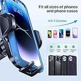 Miracase Soporte Movil Coche [Potente Ventosa], Doble Soporte Metálico para Parabrisas/Salpicadero/Ventilación de Aire, Soporte Teléfono Coche Universal para Smartphone